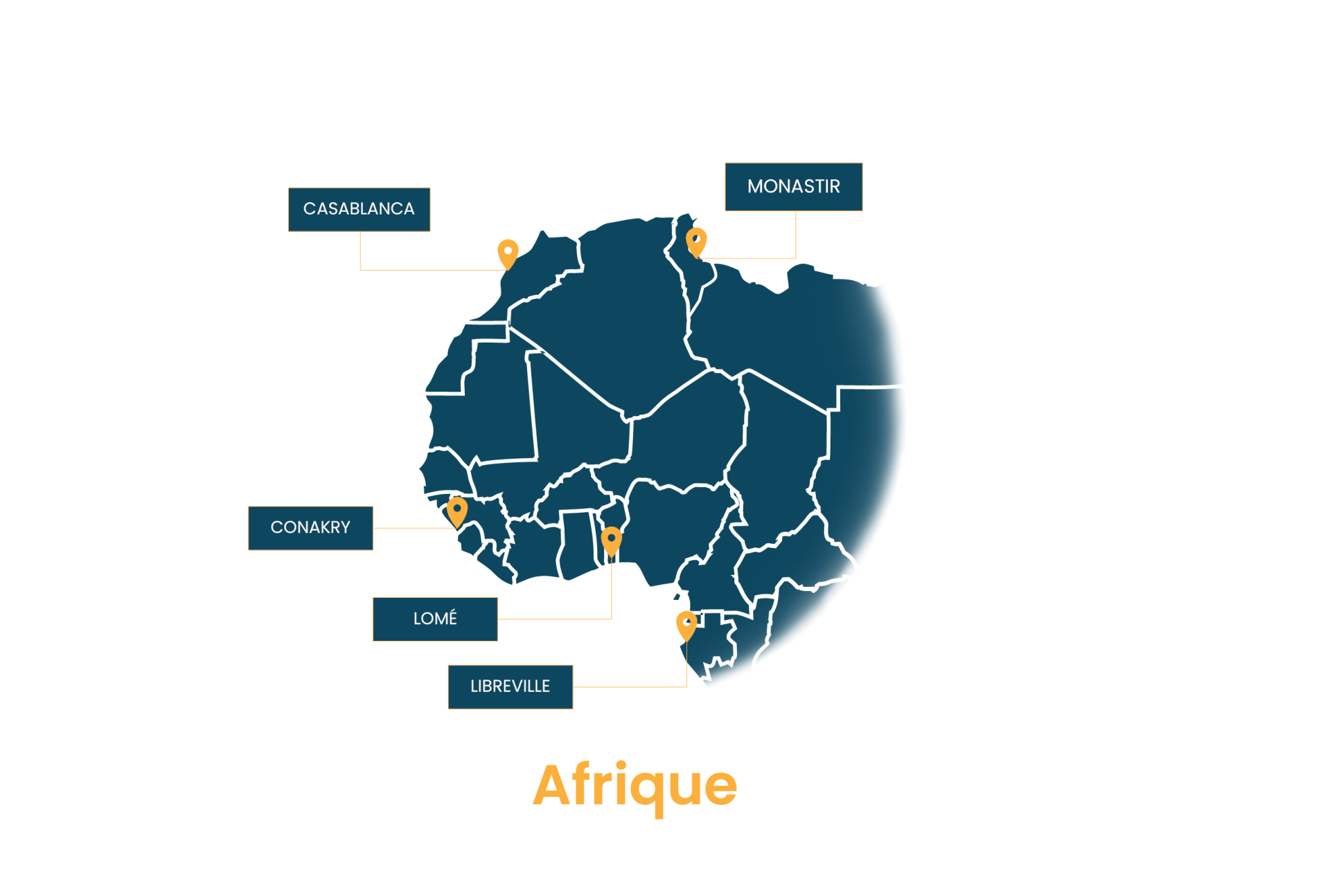 adair en afrique : monastir, casablanca, conakry, lomé, libreville